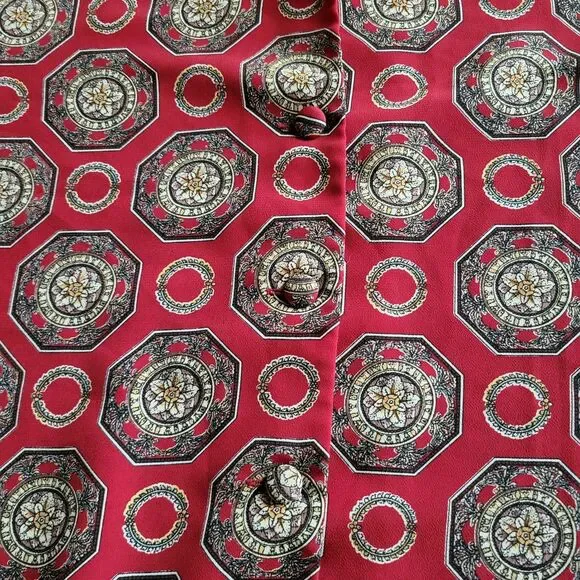 Christie & Jill Red Geometric Print Button Front Blouse Size 20 Top Retro Boho - Picture 5 of 15